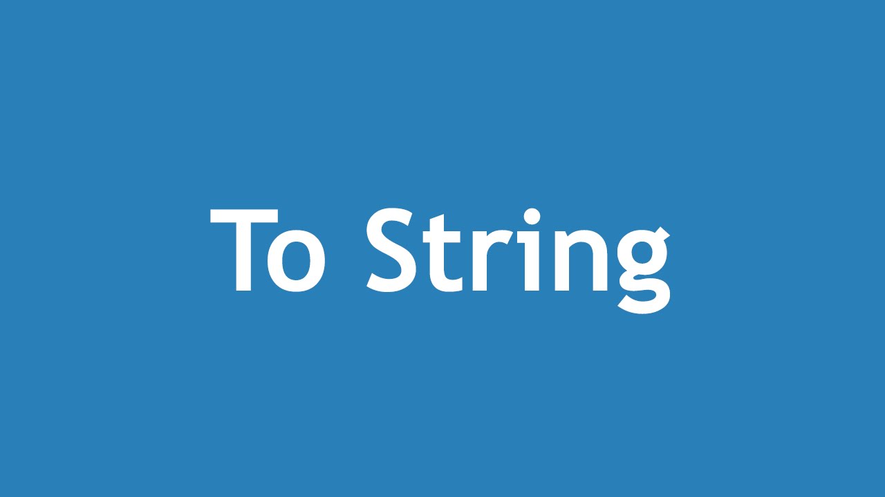 شرح تحويل نوع المتغير ل String